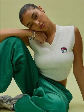 NWT Fila X Hailey Bieber White Tank- Size Medium